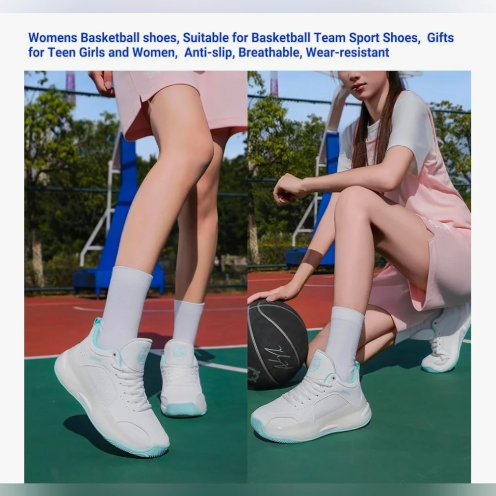Beita Basketball Shoes Women Sports Sneakers Non Slip White Moon 9.5 NEW MSRP$63
